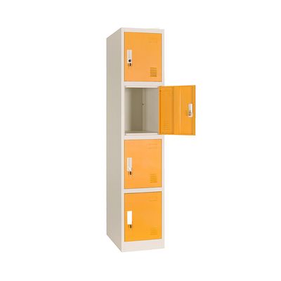 School Office Hospital Storage Metal Lockers Four Doors Plastic Handles