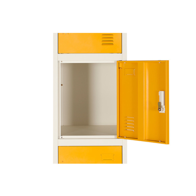 School Office Hospital Storage Metal Lockers Four Doors Plastic Handles