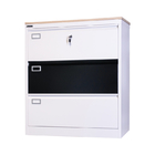 Wooden Top Three Drawer Filing Cabinet Commercial Metal Drawers Cabinet